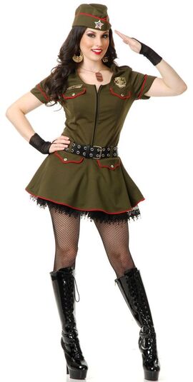 Handsome army chick costume