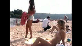Naked teens on beach